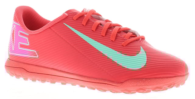Nike Boys Football Trainers Jr Vapor 16 Club Tf Lace Up Astro Turf Boots Pink. Synthetic Upper. Textile Lining. Rubber Sole. Footwear Sneakers.