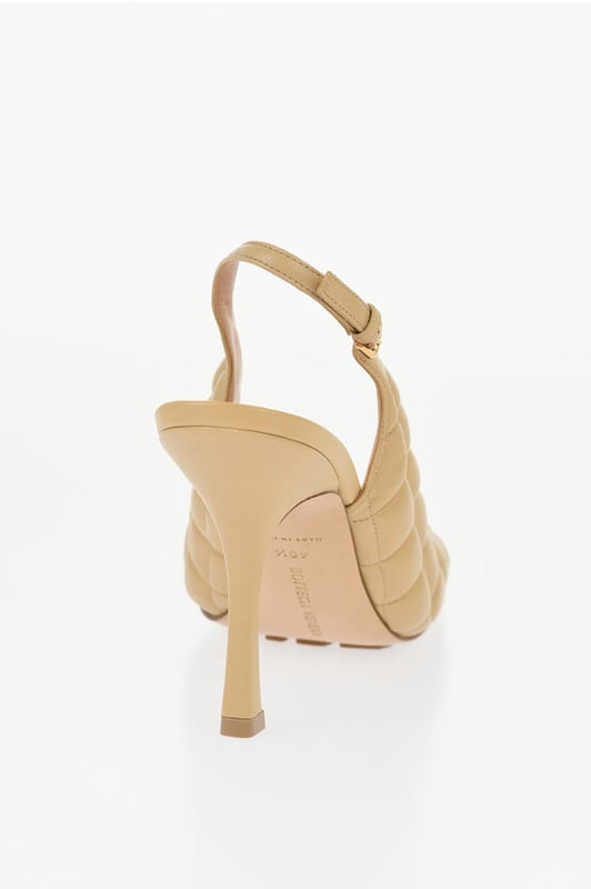 DÍA DE LA MUJER, Primavera-Verano, Beige, Cierre con hebilla en el tobillo, Hecho en Italia, Suela de piel y goma, Hebillas, Puntera cuadrada, Piel, MATIZES TIERRA, Tacón: 11 cm