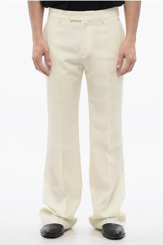 Primavera-Verano, Talle normal, Beige, Trabillas para cinturón, Lana Virgen, Hecho en Italia, Bolsillos, MATIZES TIERRA