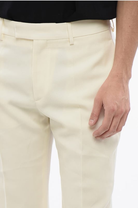 Primavera-Verano, Talle normal, Beige, Trabillas para cinturón, Lana Virgen, Hecho en Italia, Bolsillos, MATIZES TIERRA