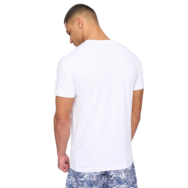 Material: Cotton, Polyester. Fabric: Soft Touch. Design: Logo, Patterned, Printed. Pockets: 1 Chest Pocket. Neckline: Crew Neck. Sleeve-Type: Short-Sleeved. Fabric Technology: Breathable. Fit: Regular. S: 39 in. M: 41 in. L: 43 in. XL: 46 in. XXL: 48 in.