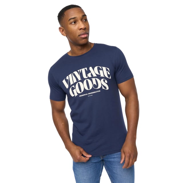 100% Cotton. Fabric: Soft Touch. Design: Printed, Text. Neckline: Crew Neck. Sleeve-Type: Short-Sleeved. Fit: Regular. M: 40 in. L: 42 in. XL: 46 in.