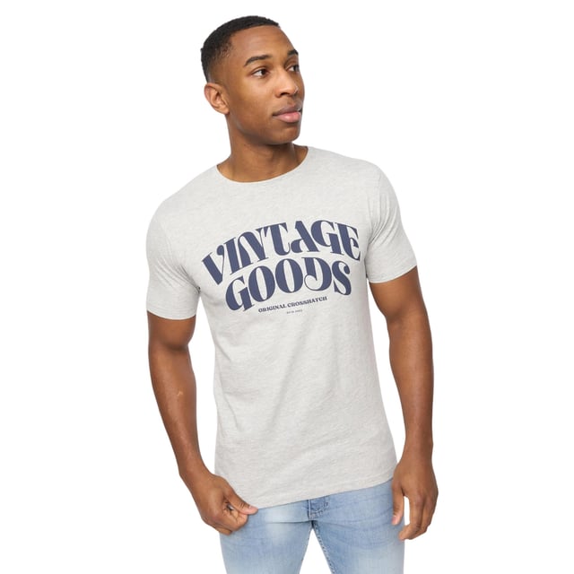 100% Cotton. Fabric: Soft Touch. Design: Printed, Text. Neckline: Crew Neck. Sleeve-Type: Short-Sleeved. Fit: Regular. M: 40 in. L: 42 in. XL: 46 in.