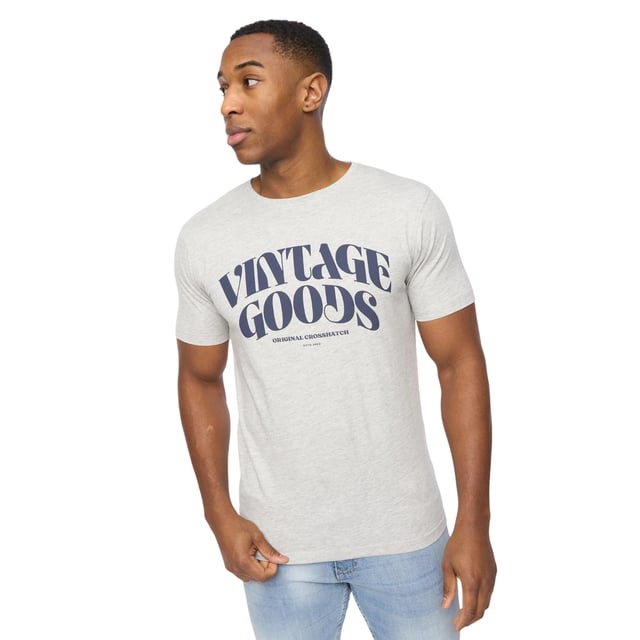 100% Cotton. Fabric: Soft Touch. Design: Printed, Text. Neckline: Crew Neck. Sleeve-Type: Short-Sleeved. Fit: Regular. M: 40 in. L: 42 in. XL: 46 in.