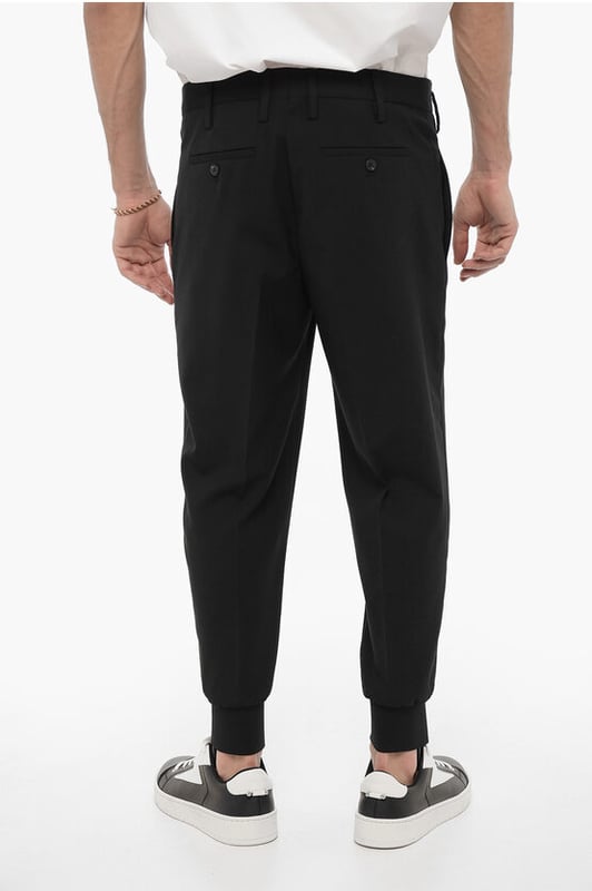 Otoño-Invierno, Origen preferencial UE (FTA/TCA), Negro, Botones, Cierre de cremallera, Trabillas para cinturón, 4 bolsillos, Bolsillo interior, Hecho en Italia, Elástico, Bolsillo de ojal, Bolsillo con cremallera, Bolsillos con botones, Cierre delantero, Cintura baja, Con bajo elástico, Corte ajustado - Tiro bajo