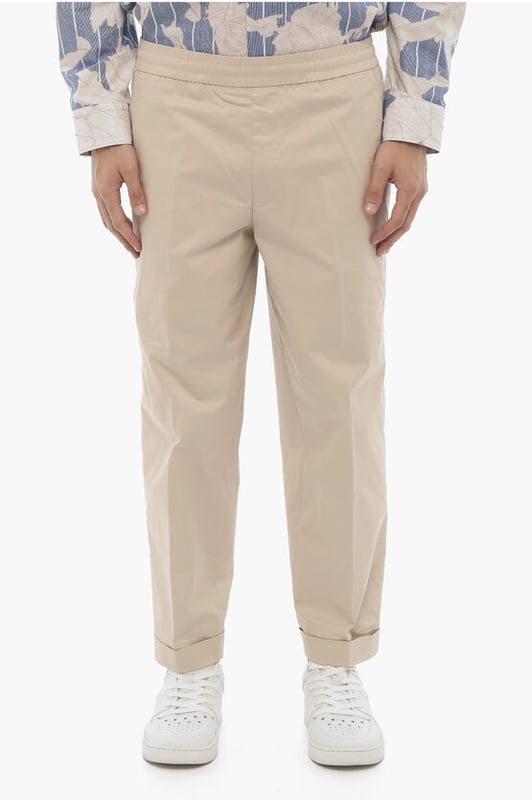 Primavera-Verano, Beige, 4 bolsillos, Cintura elástica, Botones, Elástico, Bolsillo de ribete, Bolsillos con botones, Parte delantera plana, Tiro bajo, MATIZES TIERRA, Corte ajustado - Tiro bajo