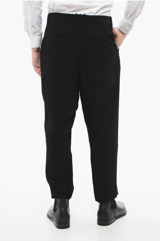 Primavera-Verano, Negro, 4 bolsillos, Botones, Cierre de corchetes, Cierre de cremallera, Trabillas para cinturón, Hecho en Italia, Bolsillo de ojal, Cierre delantero, Cierre oculto, Pliegues, Talle normal