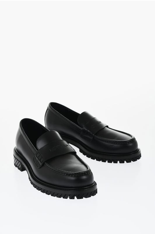 Primavera-Verano, Negro, Suela de goma, Hecho en Italia, Piel, Sin cordones, Logotipo