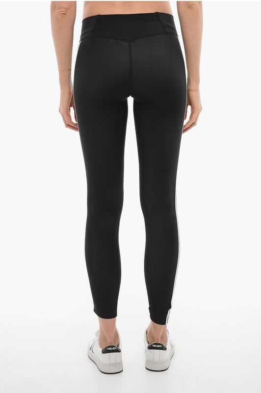 Primavera-Verano, Negro, Raya en contraste, Cintura elástica, Logotipo, Elástico, Estampado, Hecho en Italia, ROPA DEPORTIVA
