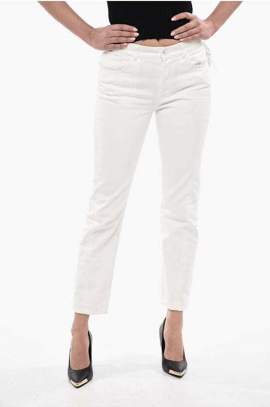 STREET CHIC, Primavera-Verano, Blanco, 5 bolsillos, Trabillas para cinturón, Hecho en Italia, Corte regular, Denim Rules