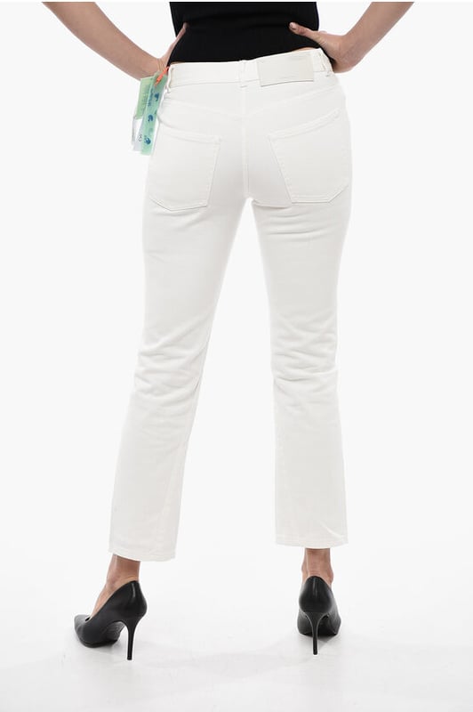 STREET CHIC, Primavera-Verano, Blanco, 5 bolsillos, Trabillas para cinturón, Hecho en Italia, Corte regular, Denim Rules