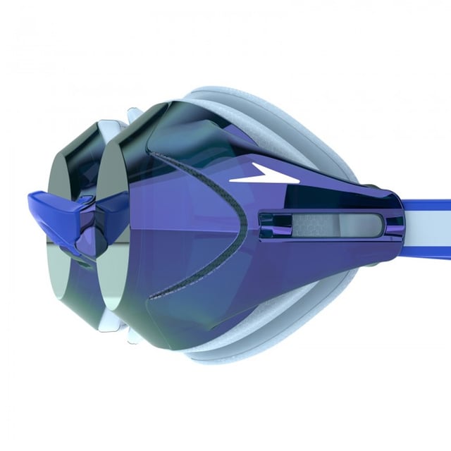 Ontwerp: Effen. Verstelbare Neusbrug. 100% UV-bescherming, Antivries, Vervangbare Neuspad, Brede Splitband. Latexvrij. Spiegeleffect Lens.