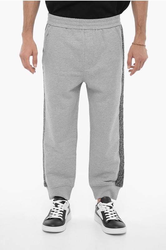 Frescor sin esfuerzo, Otoño-Invierno, Gris, 2 bolsillos, Cintura elástica, Raya en contraste, Parte delantera plana, ROPA DEPORTIVA, Corte holgado