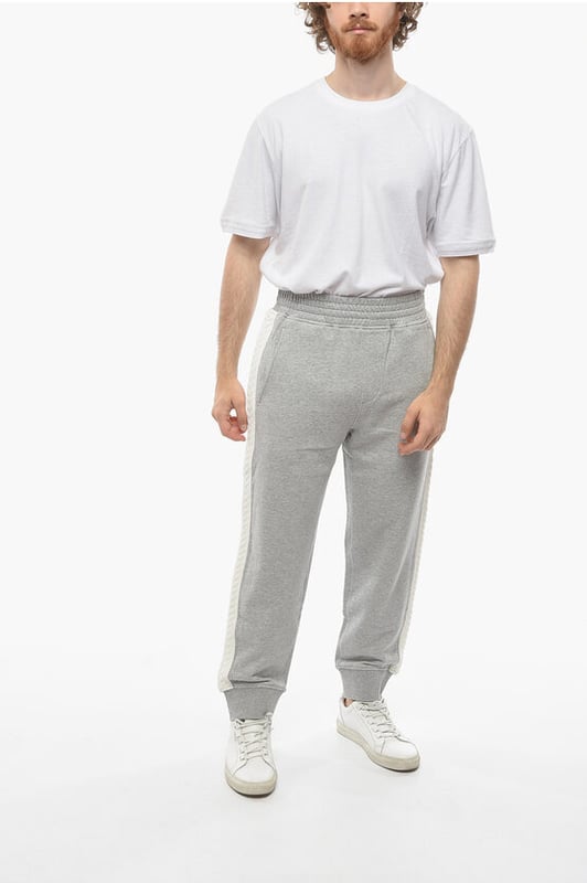 Otoño-Invierno, 2 bolsillos, Raya en contraste, Parte delantera plana, Cintura elástica, Cintura con cordón, Jersey, Bolsillo de ojal, Cintura alta, Frescor natural, Gris, ROPA DEPORTIVA, Piezas individuales