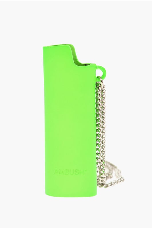 Herfst-winter, Groen, Effen kleur, Metaal, Logo, Hangerdetails, Gemaakt in Japan, Totale lengte: 72 cm - Hanger: 7,5 cm