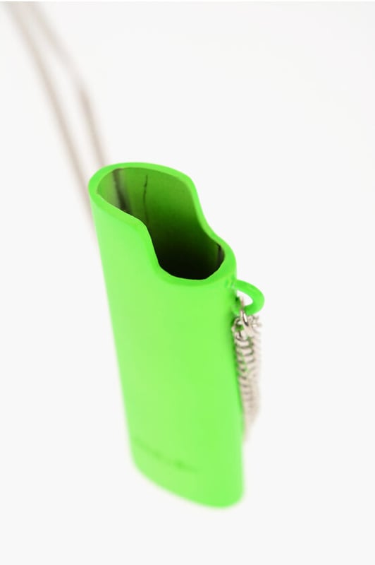 Herfst-winter, Groen, Effen kleur, Metaal, Logo, Hangerdetails, Gemaakt in Japan, Totale lengte: 72 cm - Hanger: 7,5 cm