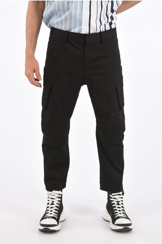 TENDENCIA UTILITY, Primavera-Verano, Bolsillos, Elástico, Negro, Trabillas para cinturón, Cierre de cremallera, Botones, Cierre frontal, Ajuste ergonómico de pierna para motocross