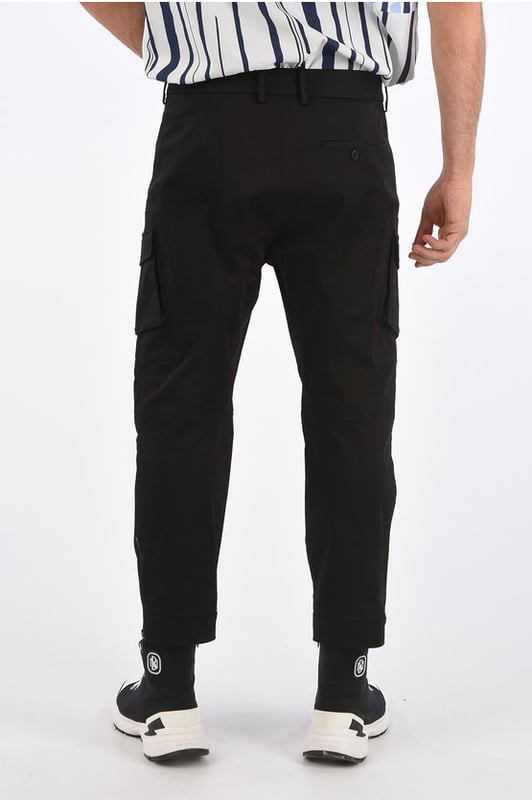 TENDENCIA UTILITY, Primavera-Verano, Bolsillos, Elástico, Negro, Trabillas para cinturón, Cierre de cremallera, Botones, Cierre frontal, Ajuste ergonómico de pierna para motocross