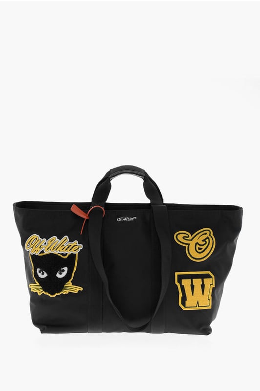 Schwarz, Innentasche, Schultertasche, Handtasche, Frühling-Sommer, Made in Italy, LxHxT: 43x34x26cm