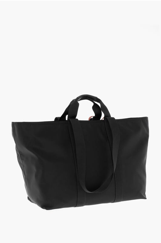 Schwarz, Innentasche, Schultertasche, Handtasche, Frühling-Sommer, Made in Italy, LxHxT: 43x34x26cm