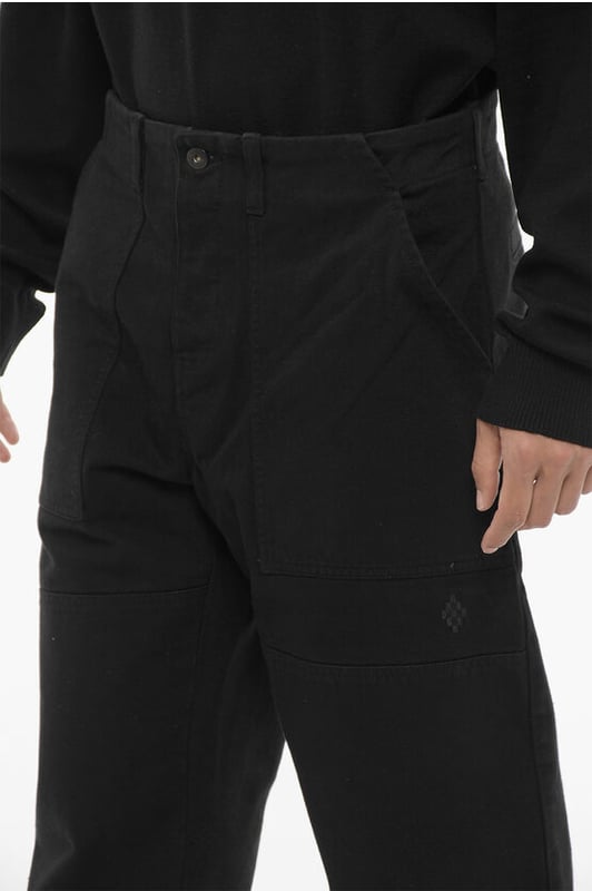 Denim Rules, Vår-Sommar, Svart, Mörktvättad, 4 fickor, Knappar, Bälteshällor, Logotyp, Tillverkad i Italien, Utsvängd och vida ben, Fotled: 22 cm