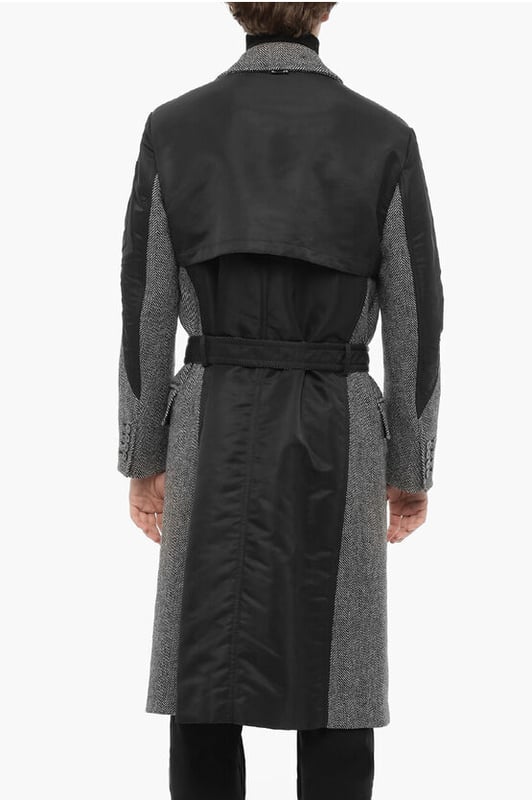 Otoño-Invierno, Origen preferencial de la UE (TLC/TCA), Blanco y negro, Botones, Cinturón, Mangas con botones, Logotipo, Mangas largas, Forrado, Chaqueta cruzada, Bolsillo con solapa, Cierre delantero, Estampado, Look festivo, Corte ajustado