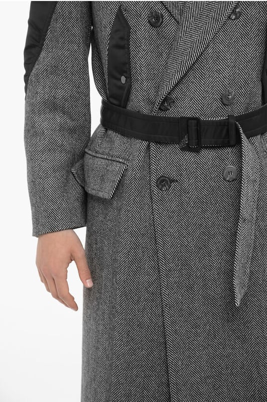 Otoño-Invierno, Origen preferencial de la UE (TLC/TCA), Blanco y negro, Botones, Cinturón, Mangas con botones, Logotipo, Mangas largas, Forrado, Chaqueta cruzada, Bolsillo con solapa, Cierre delantero, Estampado, Look festivo, Corte ajustado
