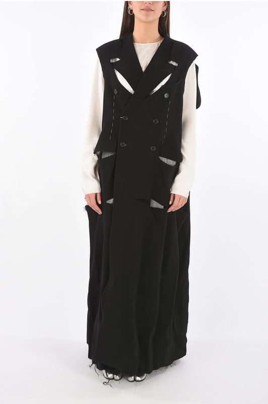 Primavera-Verano, Negro, Sin mangas, Botones, Hecho en Italia, Cierre delantero, Bolsillo en el pecho, Medio forro, Chaqueta cruzada, HALLO-WEEK