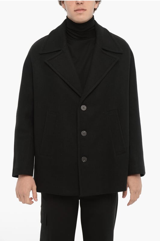 Otoño-Invierno, Origen preferencial UE (FTA/TCA), Negro, Botones, Mangas con botones, Manga larga, 2 bolsillos, Bolsillo interior, Forrado, Chaqueta de abotonadura sencilla, Hecho en Italia, Bolsillo de ojal, Cierre delantero, HALLO-WEEK, Look festivo, Corte oversize