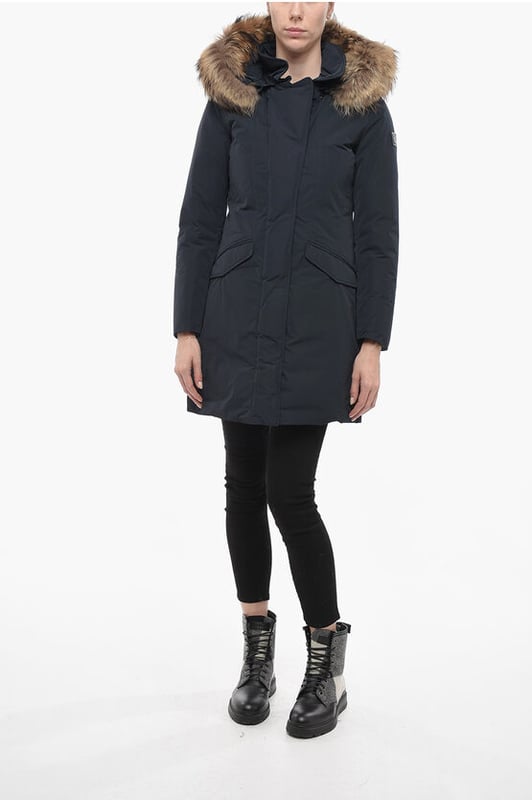 Herfst-winter, blauw, 2 zakken, gewatteerde voering, capuchon, zakken met knopen