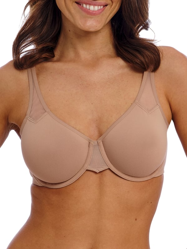 Wacoal Body By 2.0 Underwired Bra. Underwired moulded seamless bra based on the Body By style with high apex cups, multiway straps, soft Supplex fabric and mesh detailing. Product is recommended as hand wash only.