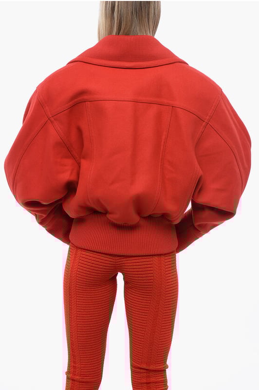 Primavera-Verano, Rojo, Botones, Cintura elástica, Bajo elástico, Mangas largas, Forrado, 2 bolsillos, Chaqueta sencilla, Fabricado en Francia, Bolsillo de parche, Bolsillo con solapa, Cierre delantero