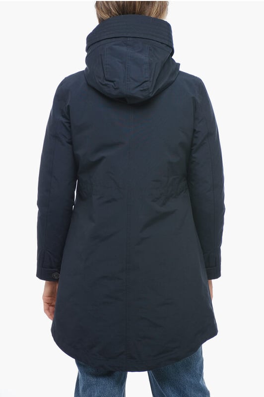 Herbst-Winter, Blau, Kapuze, Lange Ärmel, Steppfutter, Herausnehmbares Futter, Knöpfe, Reißverschluss, Kordelzug in der Taille, Taschen, Frontverschluss, Pufferjacken