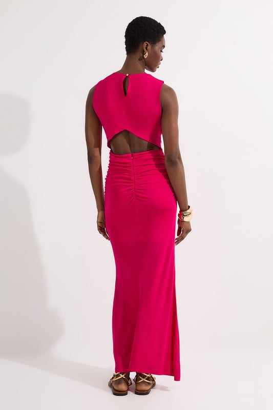 Premium Stretch Crepe Jersey Maxi Dress - Main Image