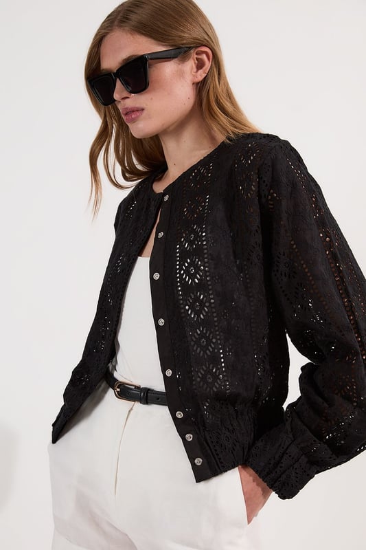 【KAREN MILLEN】上品♪コットンボンバージャケット karen-millen-satin-woven-