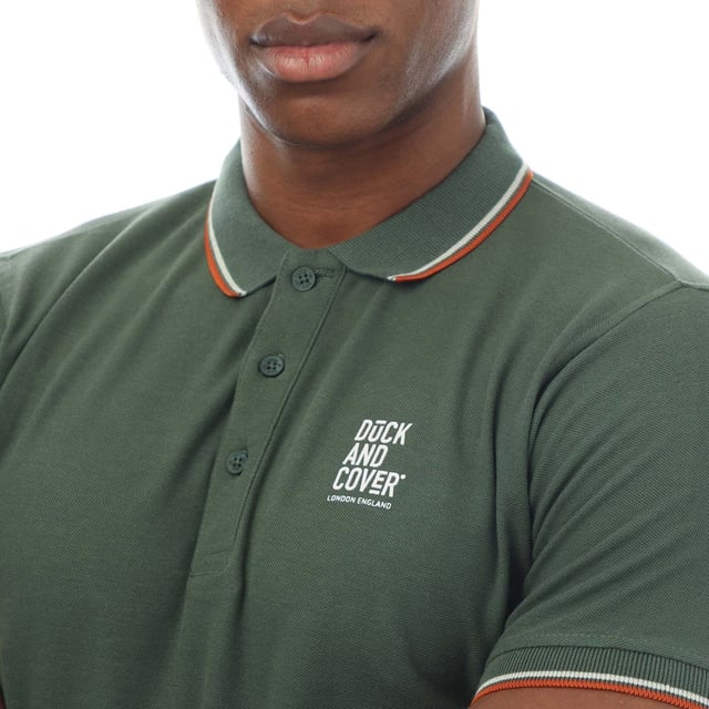 Mens Duck and Cover 3 Pack of Melports Polo Shirts in multi colour.- Turn down collar.- Short sleeves with ribbed cuffs.- Three button placket.- Contrast stripe details.- 3- pack.- 100% Cotton.- Ref: DC2M123565ML