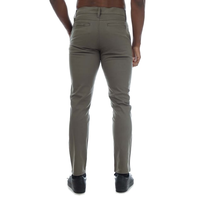 Mens Duck and Cover Moretor Chino Pants in olive.- Zip fly and button fastening.- Front slant pockets and inner coin pocket with tonal rubber print logo.- Rear welt pockets- Slim fit.- 98% Cotton  2% Elastane.  Machine washable.  - Ref: DC2B121588OLV