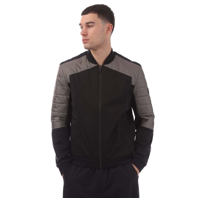light jacket with bomber collar - partly padded - sustainable padding - partly lined - reflective details