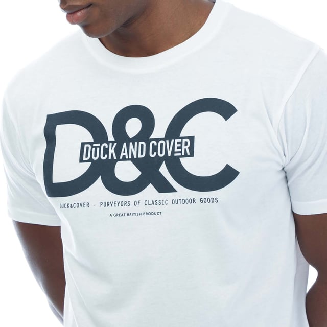 Mens Duck and Cover Cheymore 5 Pack T-Shirts.- Comprises one x beige  grey marl  navy  khaki and white cotton t-shirt.- Ribbed crew neck.- Short sleeves.- Assorted Duck and Cover graphics printed to front.- 100% Cotton.  Machine washable.  - Ref: DC2A123452ASPlease note this style is sold as a set.  Returns will only be accepted if both items are returned together.