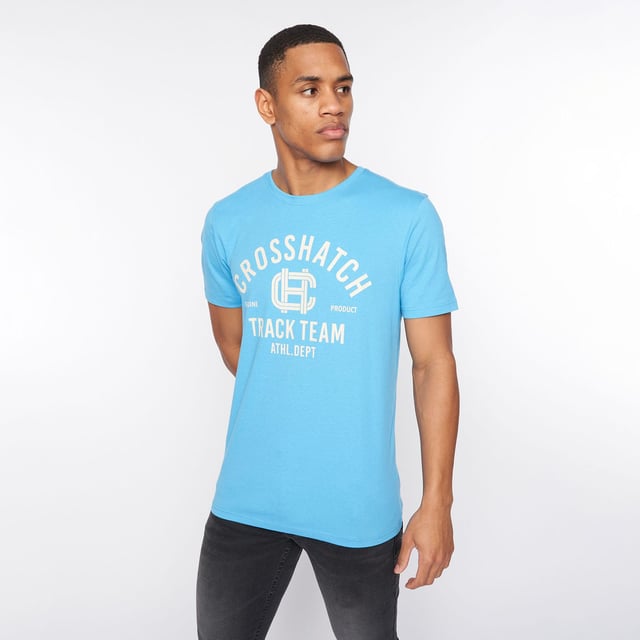 Mens Crosshatch Weymouth 5 Pack T-ShirtsCelebrate the elegance of these five men's cotton tees  tailored for both comfort and refinement. Each tee boasts a seamlessly integrated inner back neck tape and showcases a distinguished graphic print on the chest  embodying a fusion of timeless style and relaxed sophistication.- Ribbed crew neck- Short sleeves- 100% Cotton.  Machine washable.- Ref: CH2A123006ASSTK