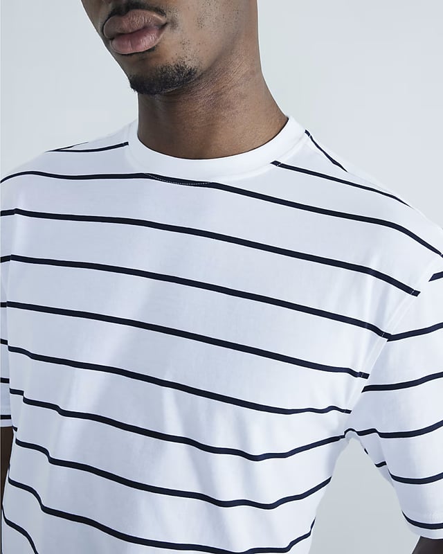 Pack of 3, Slim fit, Striped, Crew neckline, Multi coloured, Short sleeved