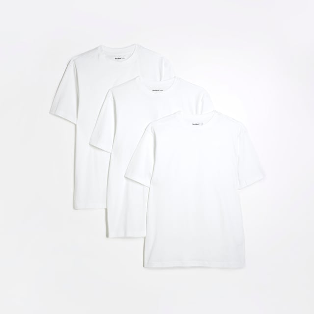 Pack of 3, Slim fit, Multi coloured, Crew neck, Short sleeves
