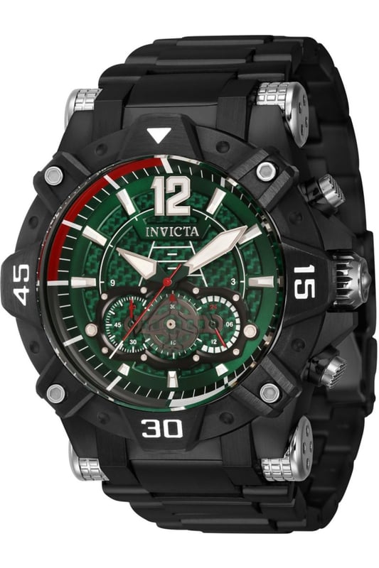 El Invicta 40487 tiene una caja de acero inoxidable de 52 millimetros con una esfera verde.
Esta modelo funciona con un movimiento de Cuarzo preciso.
Resistencia a la presión de aqua de 10 bares.
Este modelo es parte de la colección Invicta Aviator.

2 años de garantía Invicta.
