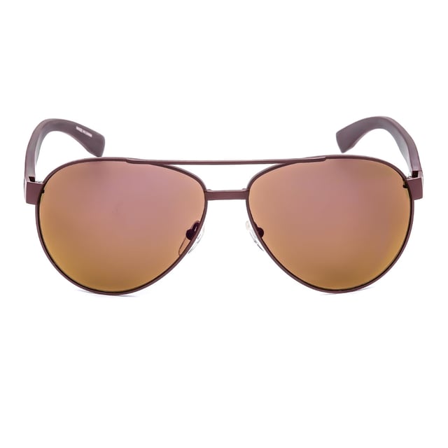 Elevate your style with these sophisticated Lacoste Matte Red Framed Brown Lensed Sunglasses. The striking contrast between the bold matte red frames and rich brown lenses creates a distinctive look that commands attention. Crafted with Lacoste's renowned quality, these sunglasses offer both UV protection and fashion-forward appeal. Perfect for adding a touch of luxury to casual outfits or complementing your summer wardrobe. Experience the perfect blend of comfort, durability, and unmistakable Lacoste style that will set you apart from the crowd. 60X14X140, 100% Metal