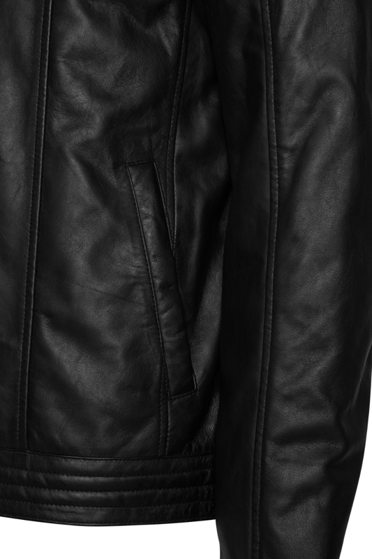 A timeless icon, reimagined in premium real leather. This Barneys Originals Harrington jacket offers classic British style with a modern twist. Featuring subtle stitch detailing at the cuffs and hem, this piece blends heritage design with contemporary craftsmanship.

Made from soft, durable leather, the Harrington is lightweight enough for everyday wear while still offering an elevated, structured silhouette. A staple for any wardrobe – perfect for transitional layering and effortlessly cool looks.