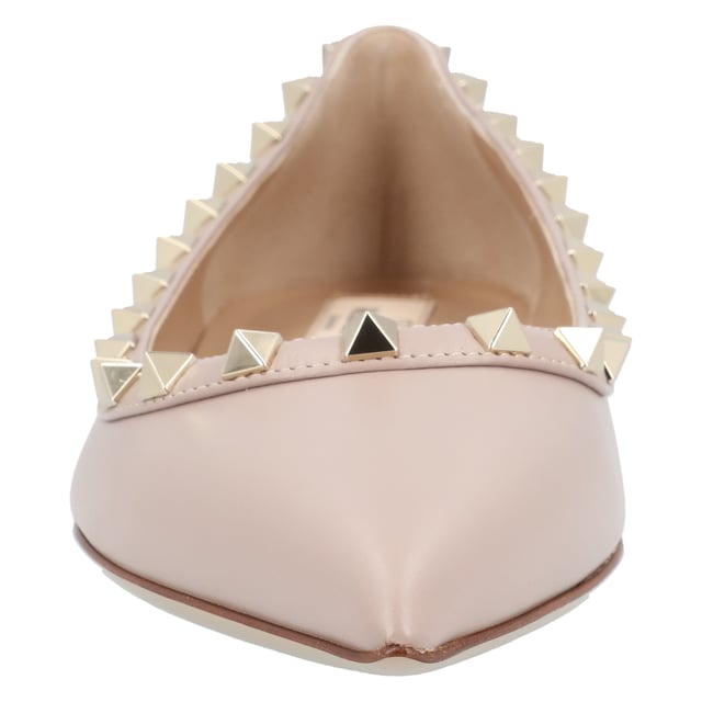 - Gold-tone signature Rockstud embellishment
- Classic pointed toe design, crafted from premium Italian leather in a soft pink hue
- Slip-on style for easy wear
- Material: UPPER: CALF LEATHER - LAMBSKIN LEATHER; OUTSOLE: CALF LEATHER; LINING SHOE: GOAT SKIN
- Made in: IT