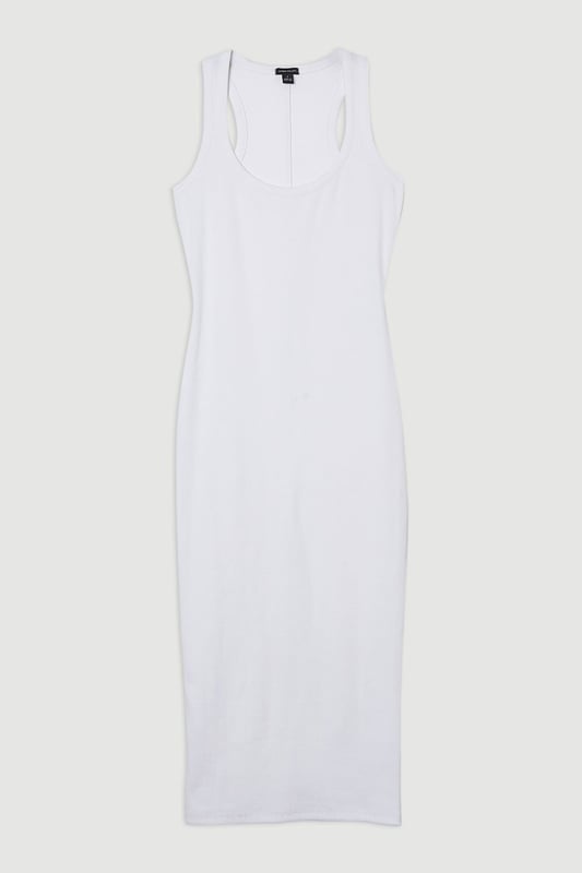 Petite Compact Jersey Rib Racer Maxi Dress