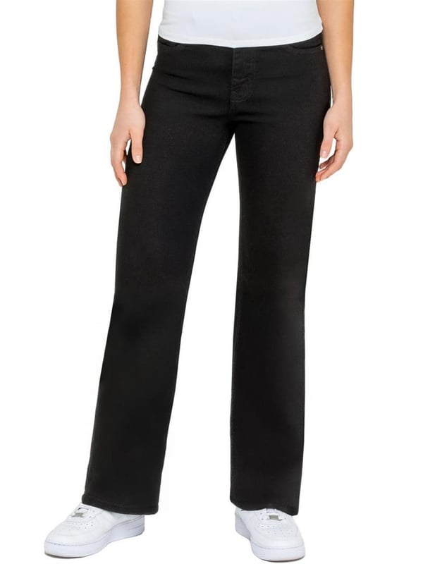 Embrace effortless style and comfort with the Enzo Women's Wide Leg Jeans. Designed with a mid-rise waist and a regular fit, these jeans offer a timeless silhouette that complements any look. Crafted from stretch fabric, they provide flexibility and ease of movement throughout your day. The classic 5-pocket design adds practicality, while the zip fly fastening ensures a secure fit. (657)