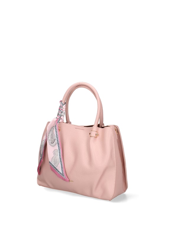 Dameshandtas met magnetische knoopsluiting. met binnenzakken met ritssluiting. afwezige externe zakken. verstelbare en afneembare schouderband. in PU-handvat. twee binnenvakken.  extern materiaal. 100% polyester binnenkant. Afmetingen: 26x21x9 cm. Modeproduct