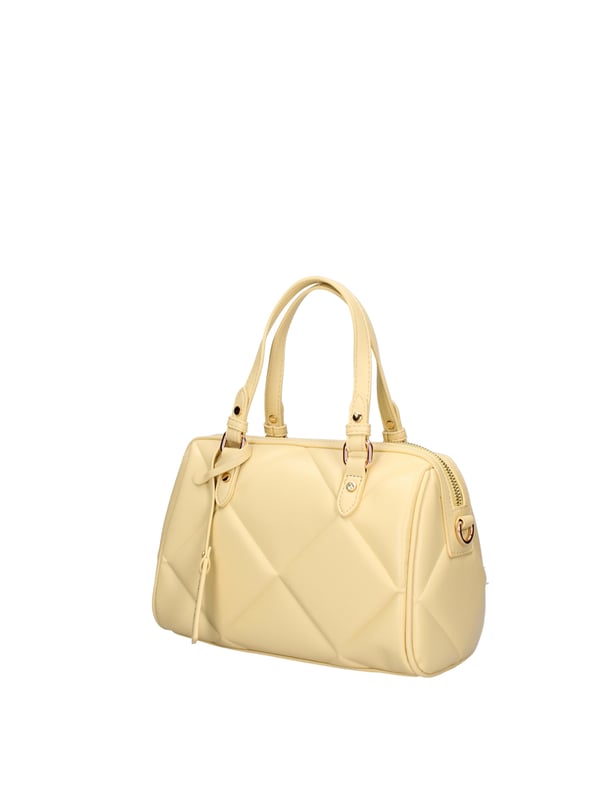 Bolso de mujer. El cierre es con cremallera. Los bolsillos internos son uno con cremallera y otro abierto. Los bolsillos externos son uno en la espalda con cremallera. La correa para el hombro es ajustable y extraíble. El mango es de piel. Hay un compartimento interno. El material externo es 100%PU. Internamente es 100% Poliéster. Medidas: 25x16,5x9 cm. Producto de moda